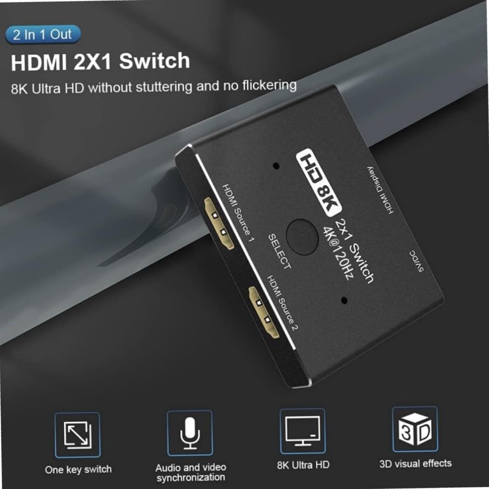 Amazon.co.jp: CABLEDECONN HDMI 2.1 Switcher Ultra HD 8K High Speed